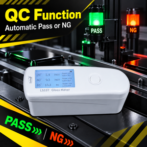 Testeur de brillance portable LS197 à trois angles avec contrôle qualité automatique et logiciel PC pour l'inspection de la qualité des surfaces - Product Image 4