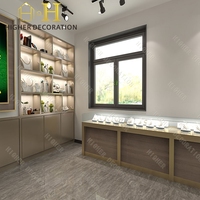Luxuriöse Schmuck-Vitrine Maßgefertigte Luxus-Glasvitrine Schmuck-Ausstellungsschrank Modische Schmuckladen-Einrichtung