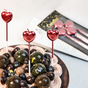 <span class=keywords><strong>Bougie</strong></span> d'anniversaire en forme <span class=keywords><strong>de</strong></span> cœur rose scintillante, artisanale, écologique, non toxique, style Instagram, fée déesse - Product Image 2