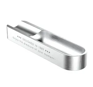 Sigaar Asbak, Sigaar Reizen Asbak, Metalen Asbak (Geborsteld Zilver)-Gemaakt Van Massief Aluminium