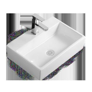 Ceramic Countertop Basin Round White Single Hole Easy Cleaning Household Sink - Product Image 3
