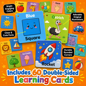 Cartes flash personnalisées <span class=keywords><strong>pour</strong></span> enfants avec boucle à anneau, cartes d'apprentissage cognitif multi-thèmes, cartes flash <span class=keywords><strong>pour</strong></span> tout-petits, éducation précoce - Product Image 4