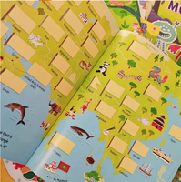 Livre d'autocollants personnalisé pour enfants en anglais, scènes d'histoires pour bébés, livre d'images en anglais, jeux éducatifs, livres d'autocollants pour enfants à imprimer