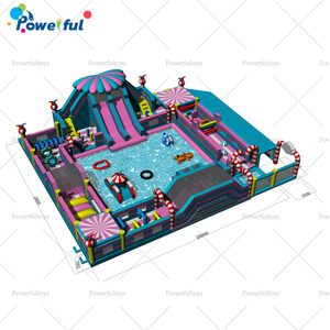 Parc aquatique gonflable commercial, aire de jeux gonflable portable, château gonflable, parc à thème avec <span class=keywords><strong>piscine</strong></span> - Product Image 2