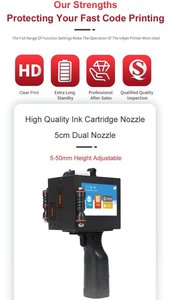 Portable Handheld Inkjet Batch Code Printer Hand Jet Handy Printer for Color Logo Printing - Product Image 2