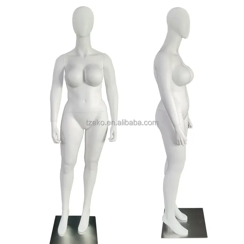 Produttore taglie forti donna in plastica materiale PP per adulti Full Body manichino per esposizione di abbigliamento