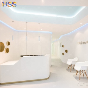 Trang Trí Bàn Lễ Tân Văn Phòng Thiết Kế Sáng Tạo Lạ Mắt May Đồ Trang Trí Bàn Nha Khoa Bằng Đá Cẩm Thạch Trắng Kiểu Chữ L - Product Image 1