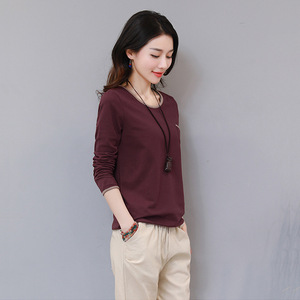 Women's Long Sleeve T-Shirt Black Knitted Base Layer Spring Innerwear Elegant <b>Top</b> - Product Image 3