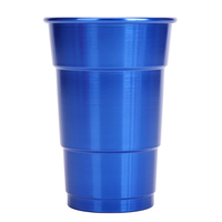 Mug à bière en aluminium personnalisé de 16 oz, écologique, neuf, pour sublimation, souvenir, camping, concerts, événements, gobelet réutilisable