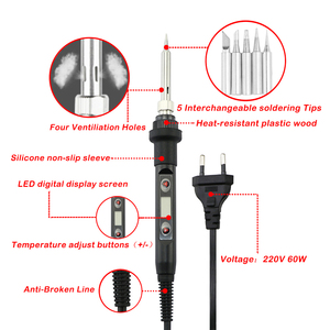 Kit de <span class=keywords><strong>Fer</strong></span> à <span class=keywords><strong>Souder</strong></span> Numérique d'Usine 90W 20 en 1, Température Réglable 220V 110V, Outil de Soudage - Product Image 2
