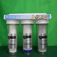 Purificateur d'eau manuel en plastique pour la maison de 20 pouces, blanc, bleu clair, 3 étapes, filtres à eau pour toute la maison, évier mural Drinki