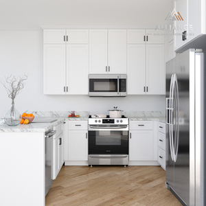 Kitchen Cabinets White Shaker | Custom Kitchen Cabinets For Construction Projects | American Kitchen Cabinet Base And Wall Units - Product Image 1