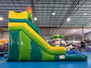 Château gonflable commercial d'extérieur pour enfants et adultes, <span class=keywords><strong>toboggan</strong></span> aquatique tropical gonflable - Product Image 6