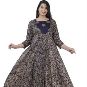 Élégant femmes Viscose rayonne droite salwar Kurtis ensemble imprimé fleuri vente en ligne pour les vêtements indiens et pakistanais - Product Image 1