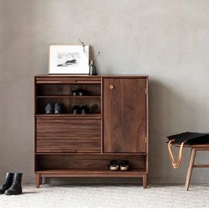 Scarpiera in Legno Stile Giapponese, Mobile da Soggiorno con Spazio di Archiviazione, Arredamento per l'Ingresso di Casa - Product Image 3