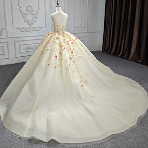 Jancember DY6594 Robe de bal classique en cristal sans bretelles Robes de soirée Quinceanera pour 15 anniversaires - Product Image 5