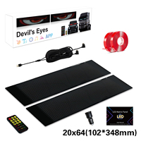 BGZM 20*64 LED Devil Eyes Panel Trucks Cars Programmable Matrix Remote Control 12V 10W Garantie 2 ans Nouveaux accessoires d'éclairage automobile