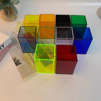 Großhandel Extrudierte Gegossene Design-Farbige Acrylbox mit Schiebedeckel Plexiglas-Vitrine Anpassbare Farbe Premium Acryl Waschbar