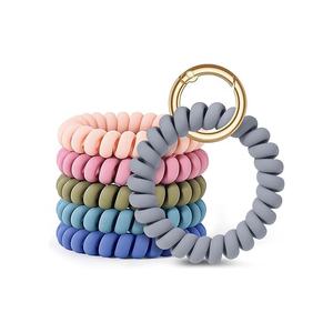 Portachiavi colorato multifunzione da polso elastico molla portachiavi auto portachiavi per promozioni e moschettoni - Product Image 2