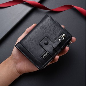 Portefeuille décontracté pour homme <span class=keywords><strong>en</strong></span> <span class=keywords><strong>cuir</strong></span> PU avec fermeture éclair, porte-cartes, grande capacité, poche à monnaie multi-emplacements - Product Image 1