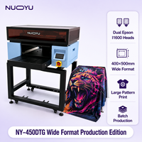 Imprimante textile DTG Nuoyu nouvelle génération grand format 350x500mm, double tête Epson I1600 A1, encre pigmentée