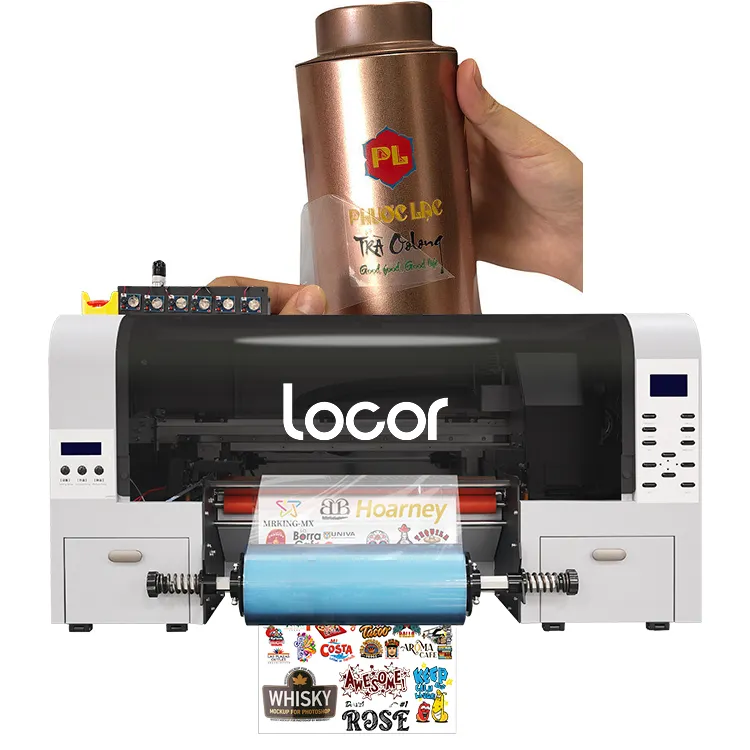 Locor Nieuw Ontwerp A3 Maat 30Cm Uv Dtf Printer Voor Mobiele Telefoon Cover Overdracht Film Label Drukmachine