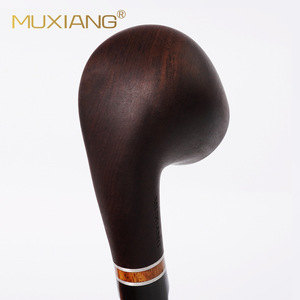 Muxiang Wooden Smoking Pipe Bent Type 9mm Filter Handmade Solid Wood Tobacco Pipe Personal Gift - Product Image 3