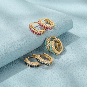 Aretes Huggie Hoop CANNER, Estilo Hip Hop, Plata de Ley 925, Chapados en Oro, Pequeños, 18K, 14K, Sólidos, Personalizados - Product Image 5