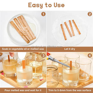 100 Mechas de Madera para Hacer Velas, Mechas de Madera sin Humo para Velas, Mechas de Madera para Velas con Efecto de Chispas, Mechas para Velas de Cera - Product Image 2