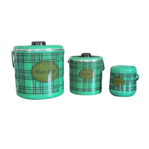 Nice Day Plastic Hot Pot 3 Pcs Lunch Box Food Warmer Container Set