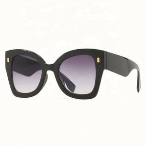 Lunettes de soleil œil-de-chat tendance 2021, élégantes, avec logo personnalisé, verres dégradés, protection UV400, surdimensionnées, carrées, pour femmes - Product Image 6