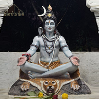 Decoración de Templo QUYANG, Estatuas de Ganesha de Mármol Coloridas de Tamaño Real, Dios Hindú, Escultura Decorativa para el Hogar