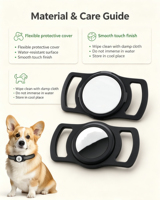 Maßgefertigtes Luxuriöses Umweltfreundliches Langlebiges Wasserdichtes Hunde-Air-Tag-Halsband mit GPS Smart QR-Code Druck Haustier-ID-Tag - Großhandel Silikon