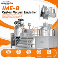 Émulsifiant sous vide fixe 100L-3000L avec élévateur hydraulique et homogénéisateur à circulation interne/externe pour la production de lotions et de soins capillaires