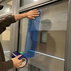 Película protectora de cristal para ventana, transparente, azul