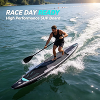 Kit complet de planche à pagaie gonflable pour la course en sports nautiques, planche de SUP de compétition avec pagaie, pompe, sac à dos et laisse