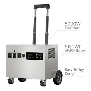 สถานีไฟฟ้าพกพาอัจฉริยะ 2026 Smart 5000W รุ่น H5000 ความจุ 5120Wh เครื่องกำเนิดพลังงานแสงอาทิตย์ 6000 รอบการใช้งาน ดีไซน์แบบรถเข็น สำหรับใช้ในบ้าน - Product Image 6
