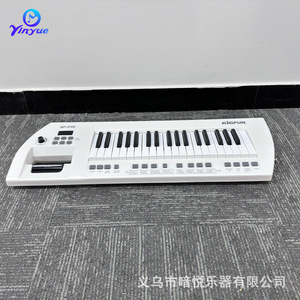 บิ๊กฟันคีย์บอร์ดอิเล็กทรอนิกส์ 37 คีย์ สีขาว สำหรับเด็ก ของเล่น เครื่องดนตรี - Product Image 3