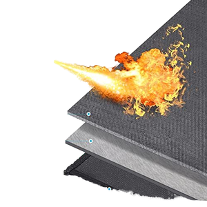 Revêtement de <span class=keywords><strong>four</strong></span> antiadhésif noir réutilisable Matériau en <span class=keywords><strong>bois</strong></span> Tapis de barbecue Couverture résistante <span class=keywords><strong>à</strong></span> la chaleur pour <span class=keywords><strong>accessoires</strong></span> de cuisine - Product Image 3