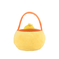 Panier d'oeufs de Pâques de dessin animé personnalisé Offre Spéciale panier de canard en peluche pour cadeaux d'enfants