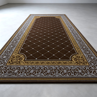 Tapis de prière de style bohème afghan, grand tapis de salon, lavable en machine, design pastoral, fibre de polyester, antidérapant