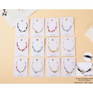 Bracciale a Coda di Sirena in Acciaio Inossidabile con Perle e Cristalli PULSERA - Product Image 3