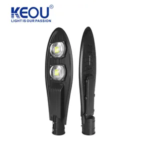 KEOU new product IP65 waterproof aluminum outdoor 100W glass led street lights for road lighting