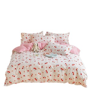 Set di Biancheria da Letto Stile Fresco, Lenzuolo e Copripiumino Singolo per Ragazze Adolescenti, 3 o 4 Pezzi per Dormitorio Universitario - Product Image 5