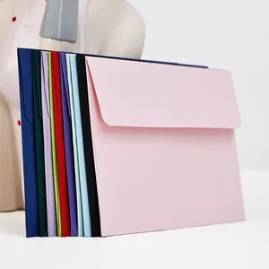 Preço de fábrica impresso personalizado de alta qualidade cartão de agradecimento embalagem envelope de papel Kraft