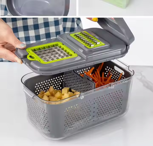 FACTORY Wholesale Fruit & Vegetable Processing <b>Machines</b> <b>ABS</b> Design Vegetable Cutter 22in1 Vegetable Chopper - Product Image 6