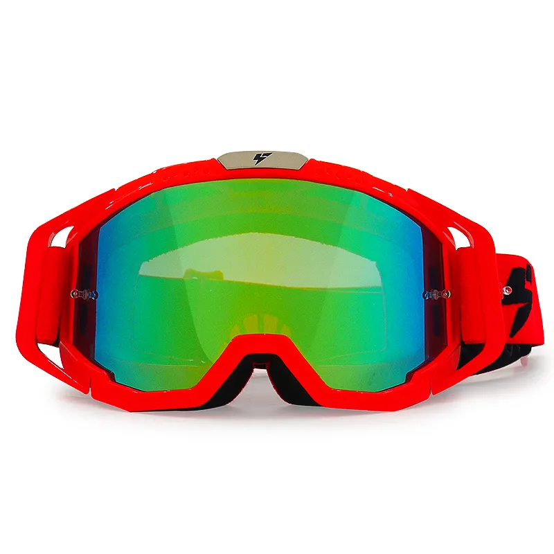 Venta al por mayor de gafas de motocicleta antirreflectantes anti-UV y resistentes a los arañazos gafas de carreras Dirt Bike MX