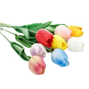 Textured <strong>Tulip</strong> High-End Artificial Flowers Floral Arrangement Living Room Bouquet <strong>Table</strong> Decoration Display - Product Image 5