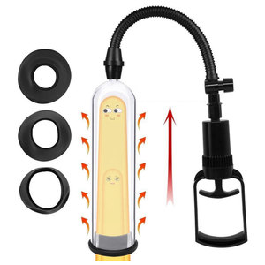 Pompa Manuale a Vuoto per Ingrandimento del Pene con Anelli in Silicone, Giocattoli per Adulti, Allenatore del Pene, Booster a Pressione Negativa per Uomo - Product Image 1
