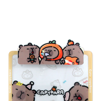 Tableau A4 de bureau en acrylique de dessin animé personnalisé, tableau d'écriture en plastique transparent Capybara mignon pour étudiants avec classeur